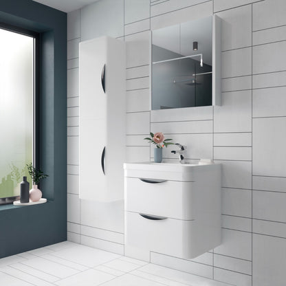 Fairford Flow Gloss White 600mm Wall Hung Vanity Unit