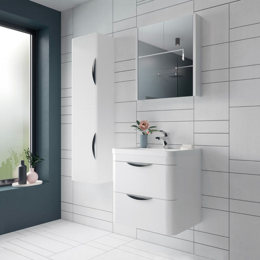 Fairford Flow Gloss White 800mm Wall Hung Vanity Unit