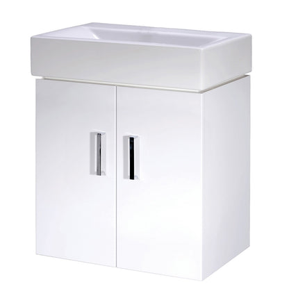 Fairford Arlo Gloss White 450mm Wall Hung Vanity Unit