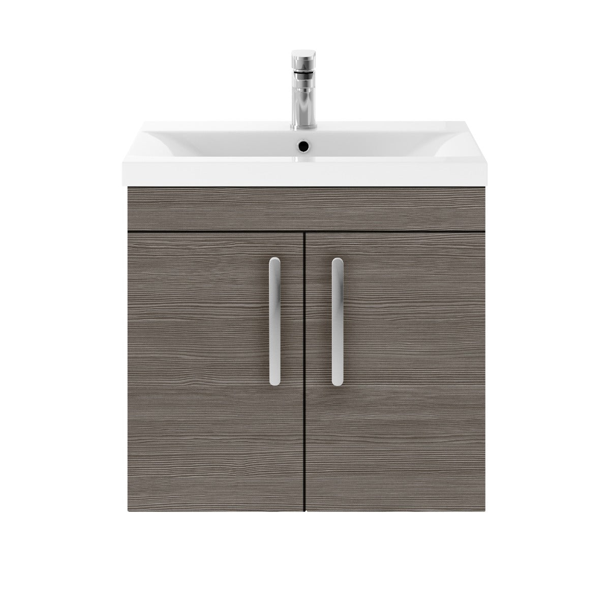 Fairford Carnation 600mm Grey Avola Wall Hung 2 Door Vanity Unit