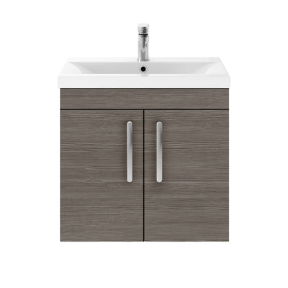 Fairford Carnation 600mm Grey Avola Wall Hung 2 Door Vanity Unit