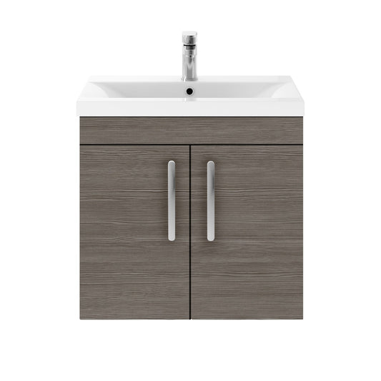 Fairford Carnation 600mm Grey Avola Wall Hung 2 Door Vanity Unit