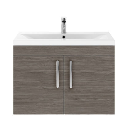 Fairford Carnation 800mm Grey Avola Wall Hung 2 Door Vanity Unit