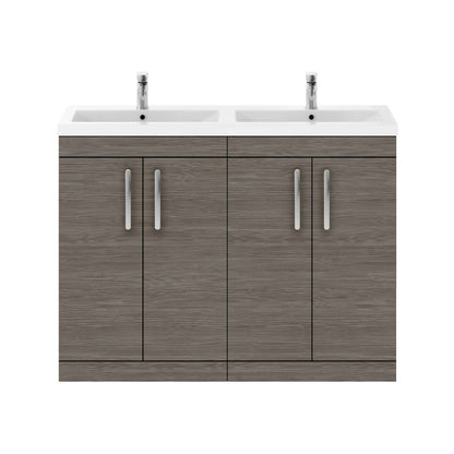 Fairford Carnation 1200mm Grey Avola Floor Standing 4 Door Vanity Unit