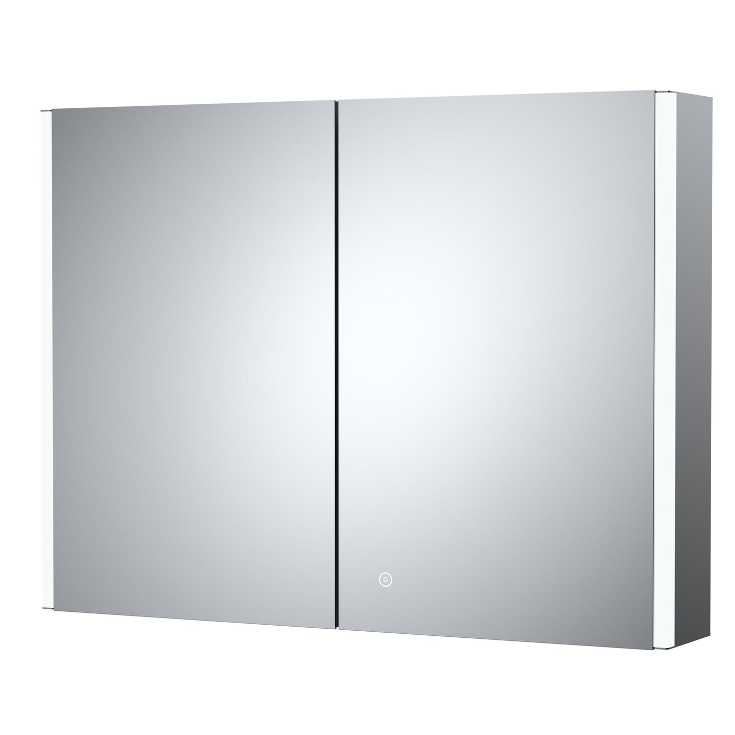 Added Fairford Zerna 800 x 600mm Double Door Mirror Cabinet, LED & Shaver Socket