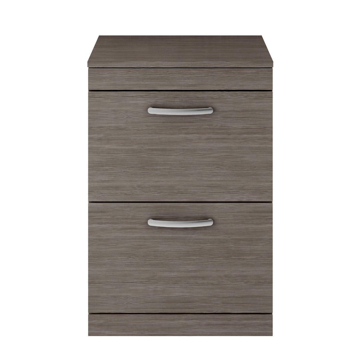 Fairford Carnation 600mm Grey Avola Floor Standing 2 Drawer Vanity Unit, with Worktop