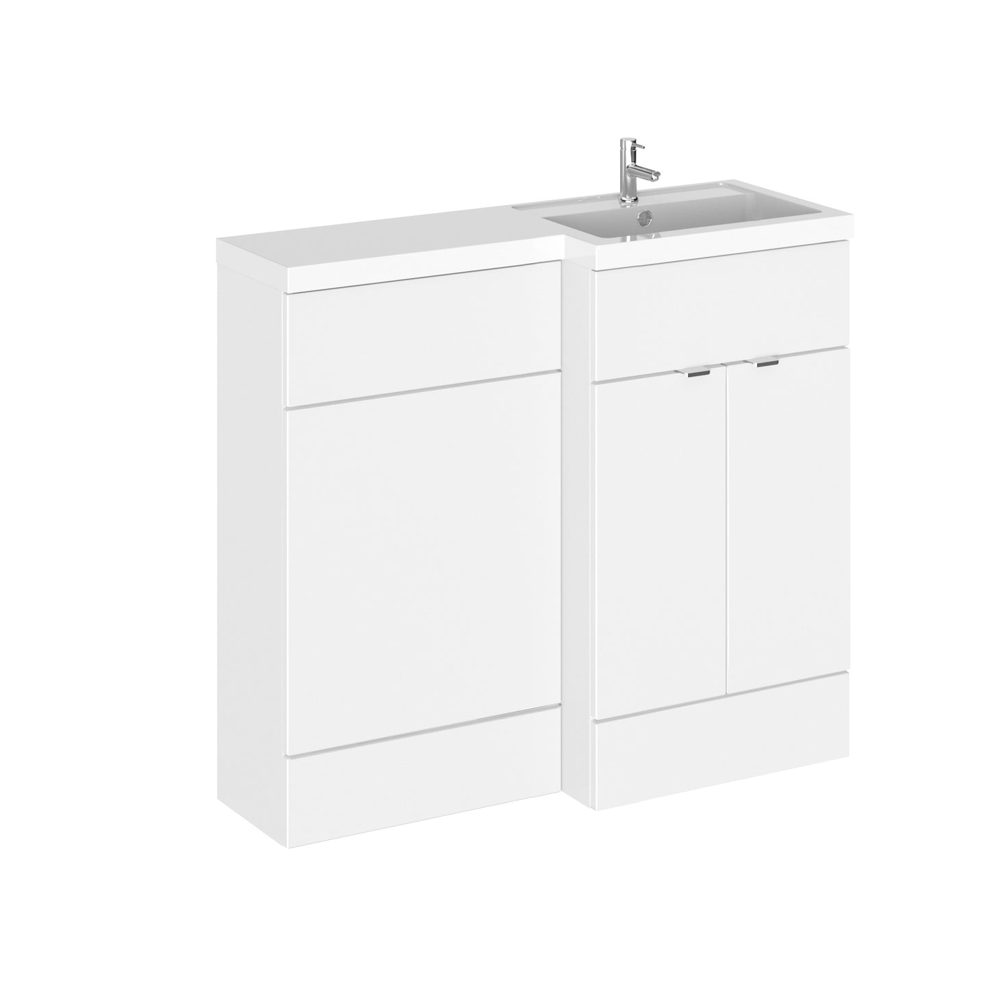 1000mm Gloss White Right Hand Pack