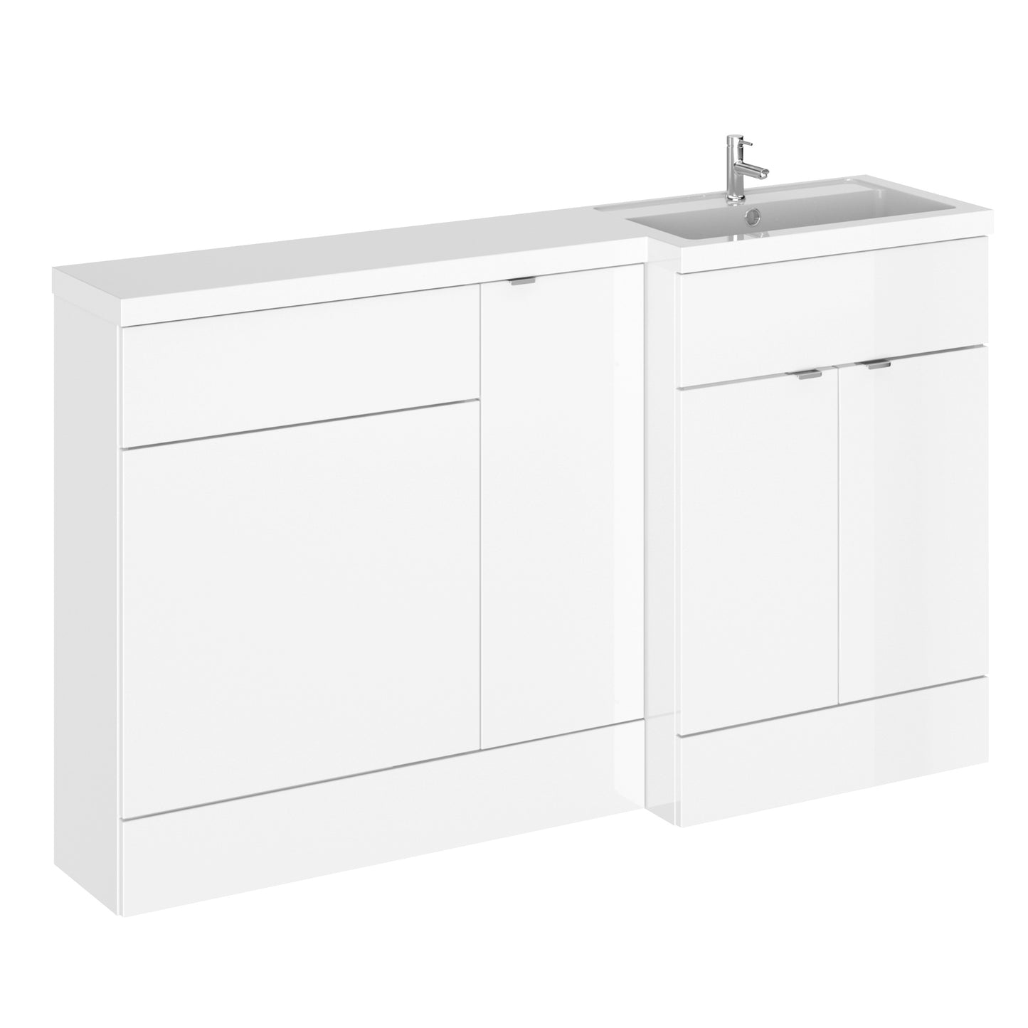 1500mm Gloss White Right Hand Pack