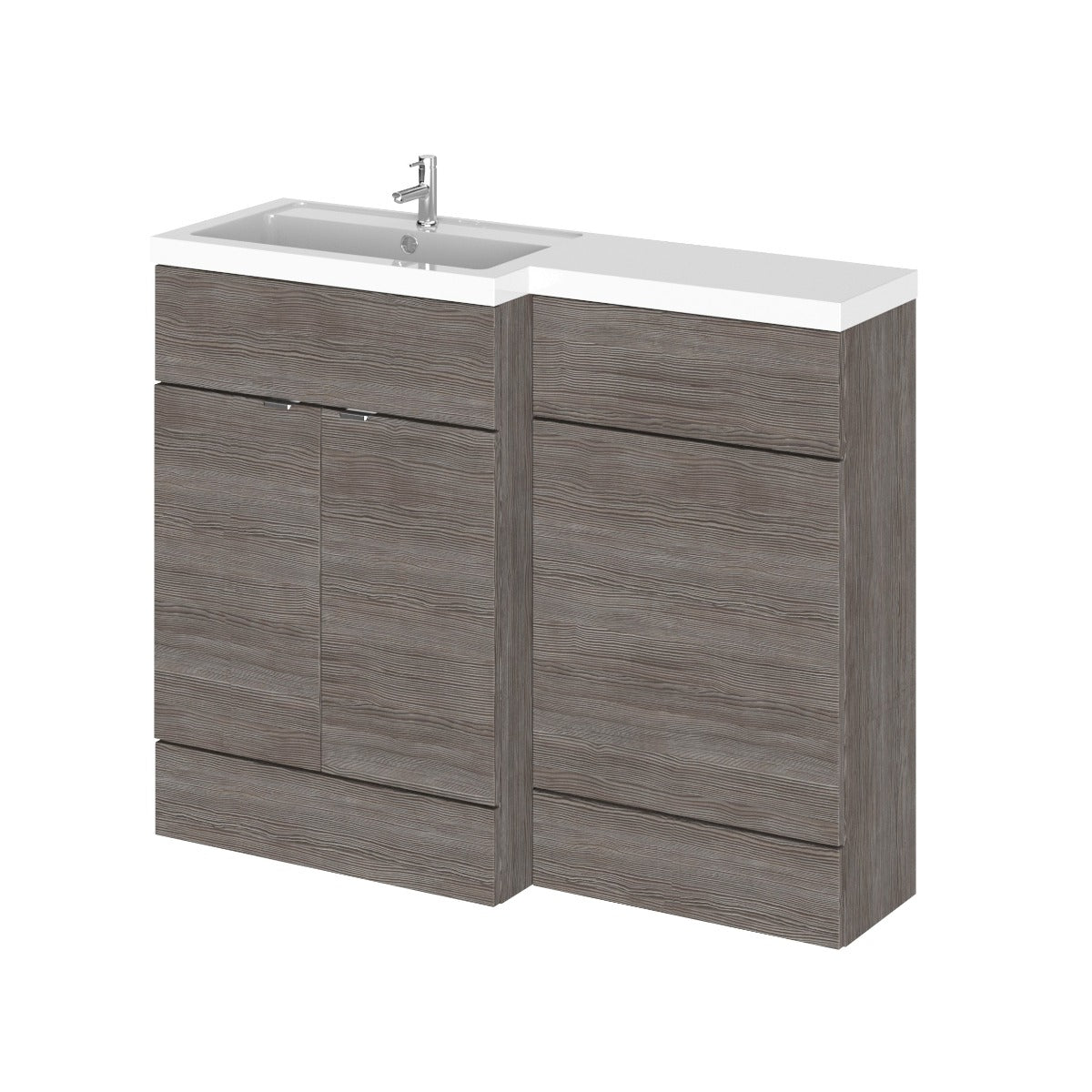 1200mm Grey Woodgrain Left Hand Pack