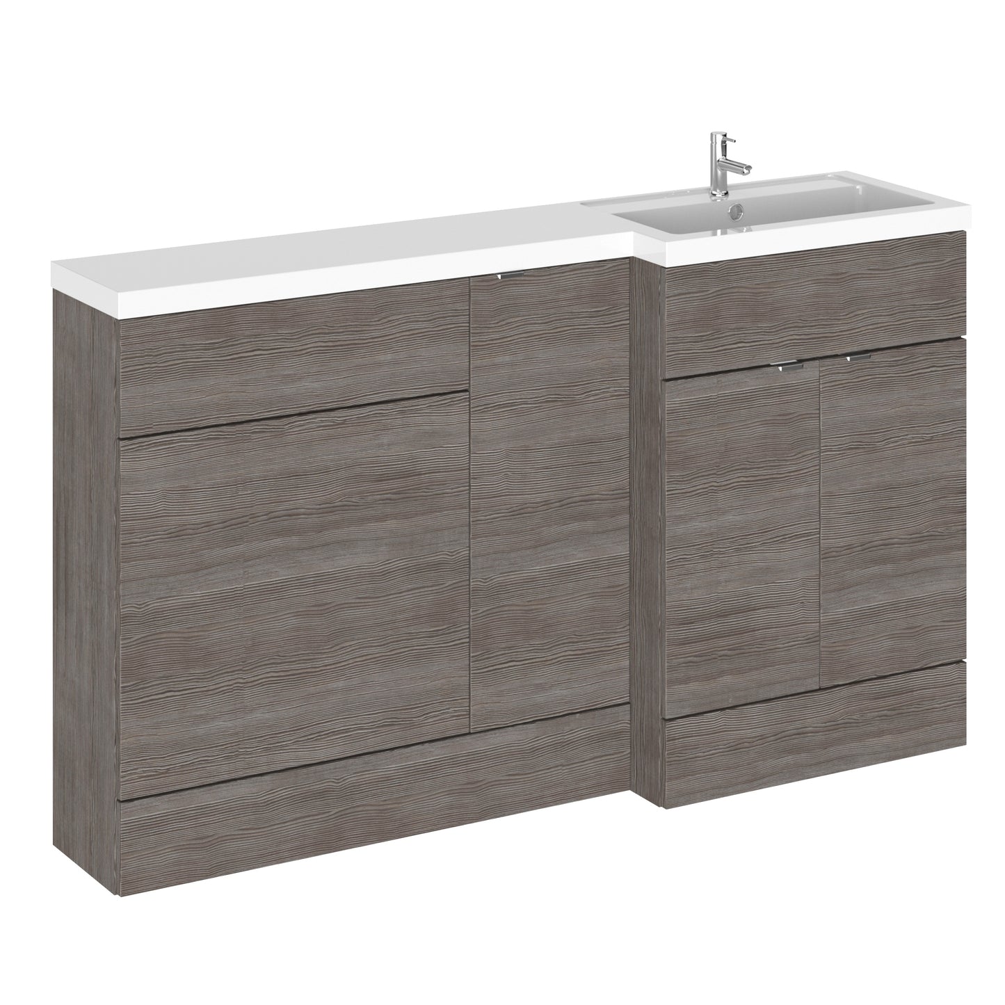 1500mm Grey Woodgrain Right Hand Pack