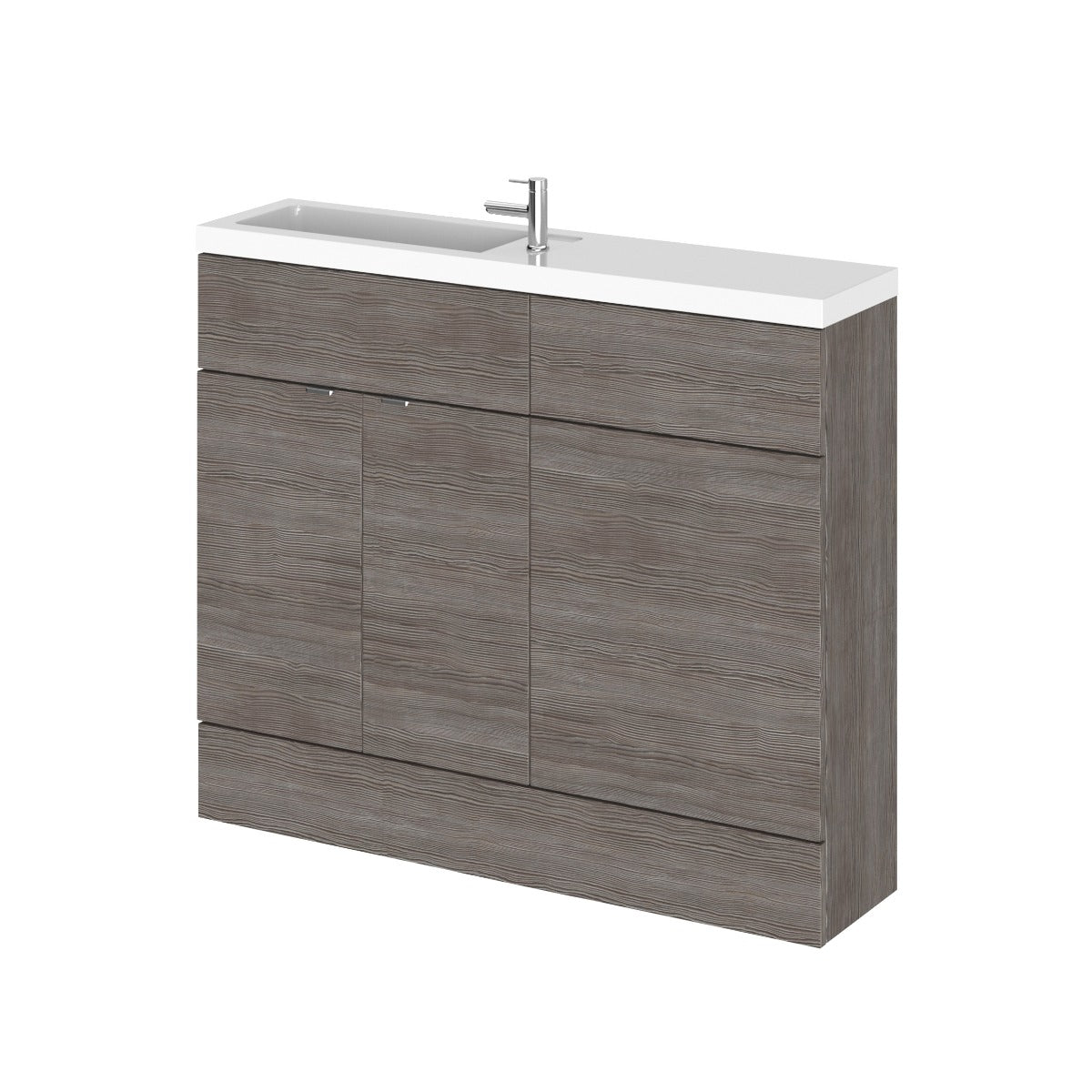 Fairford Union 1000mm Grey Woodgrain Pack