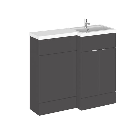 1000mm Grey Gloss Right Hand Pack