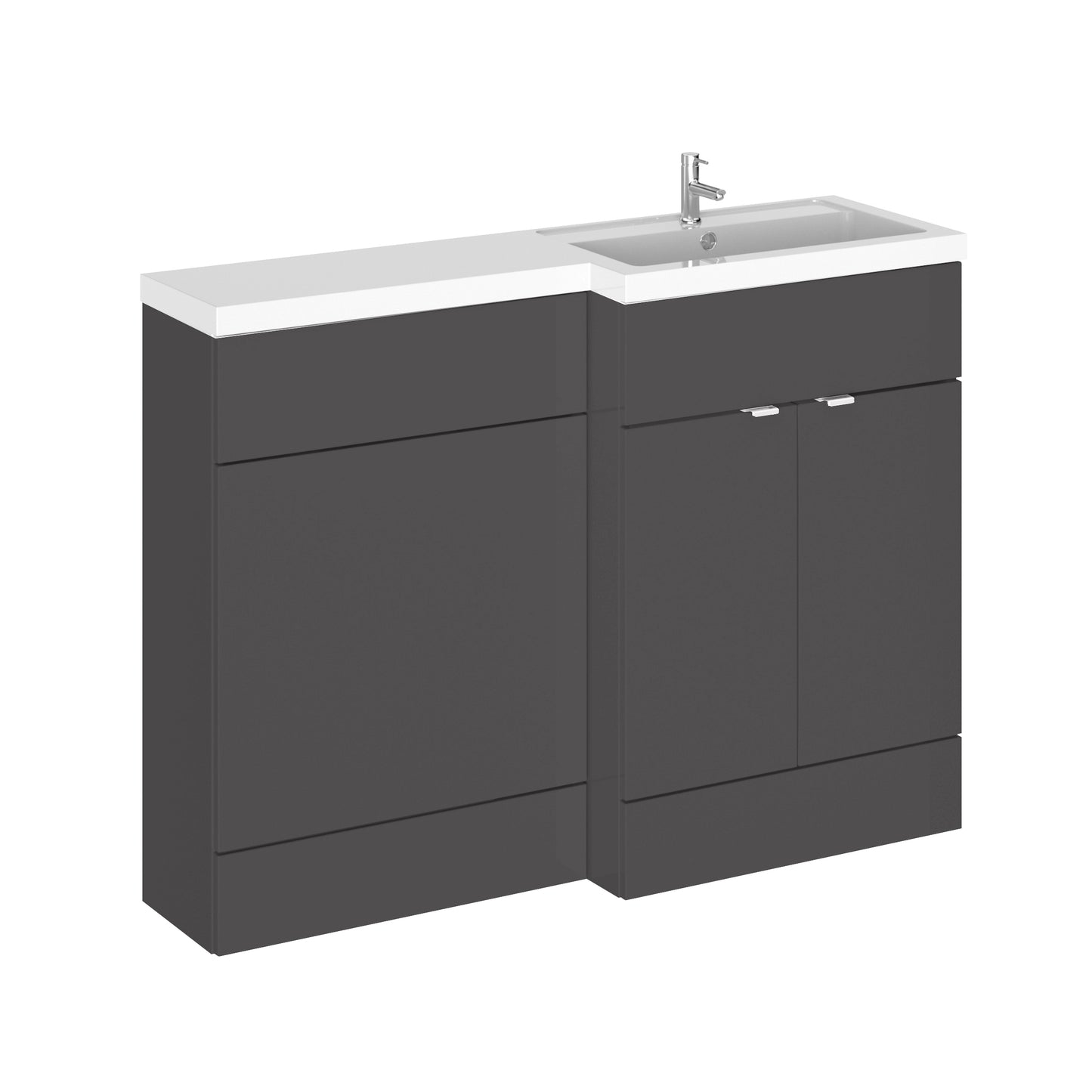 1200mm Grey Gloss Right Hand Pack