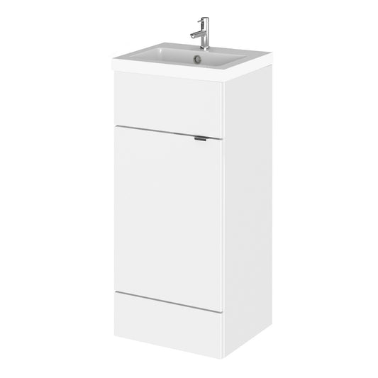 Fairford Union 400mm Full Depth Gloss White Vanity Unit