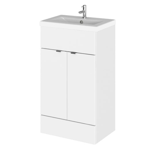 Fairford Union 500mm Full Depth Gloss White Vanity Unit