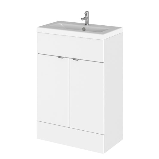 Fairford Union 600mm Full Depth Gloss White Vanity Unit