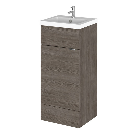 Fairford Union 400mm Full Depth Grey Woodgrain Vanity Unit & Basin