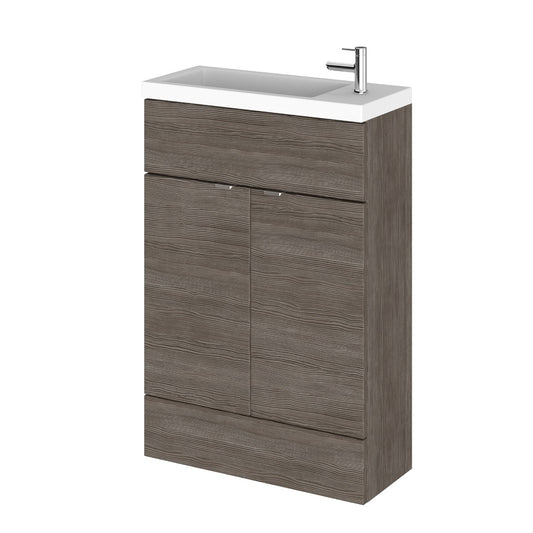 Fairford Union 600mm Slimline Grey Woodgrain Vanity Unit