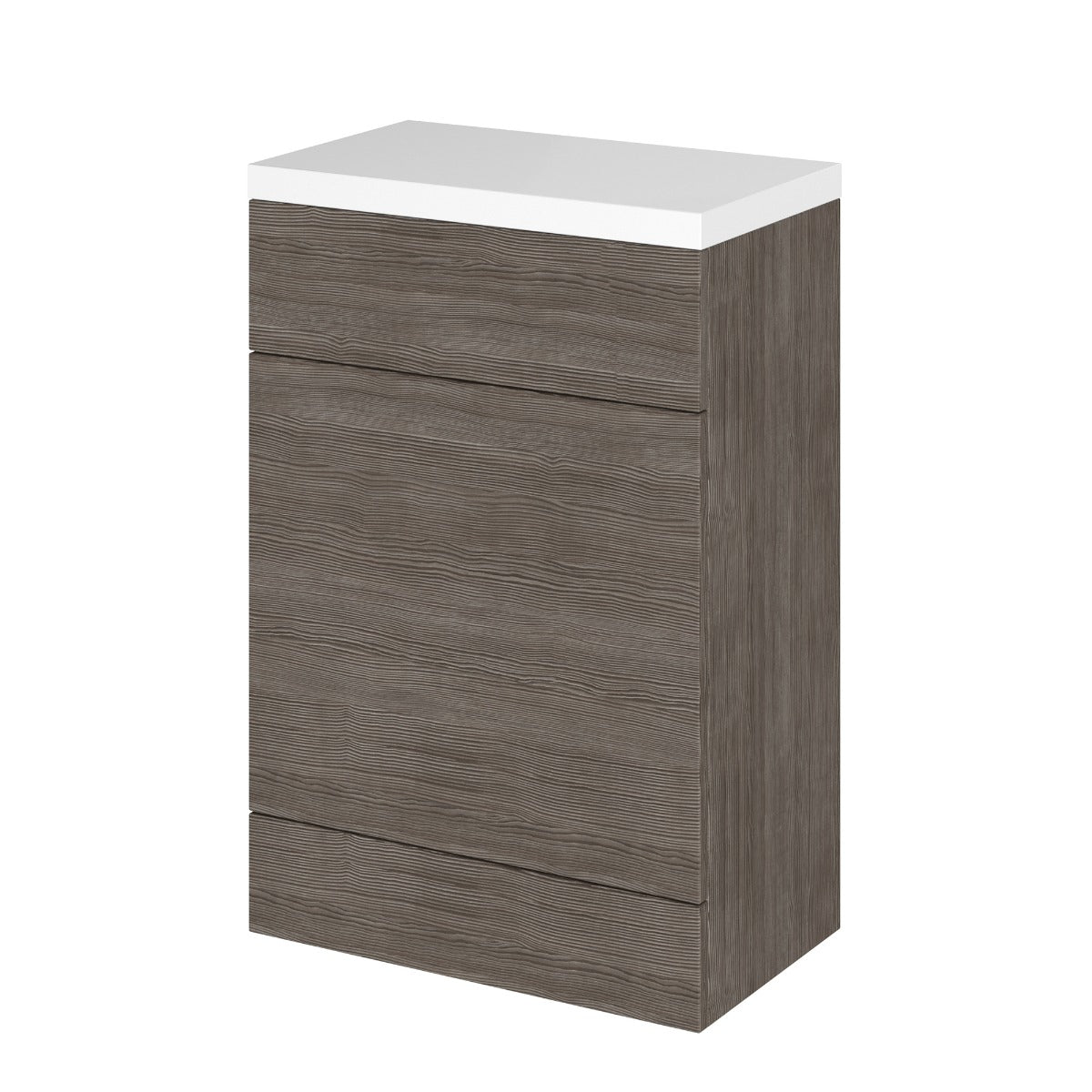 Fairford Union 600mm Full Depth Grey Woodgrain WC Unit with Top
