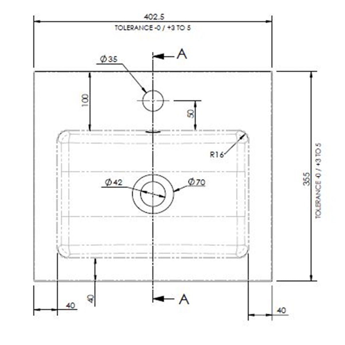 Fairford Union 400mm Full Depth Basin