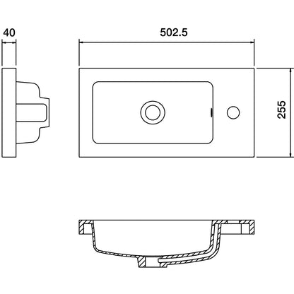 Fairford Union 500mm Slimline Basin