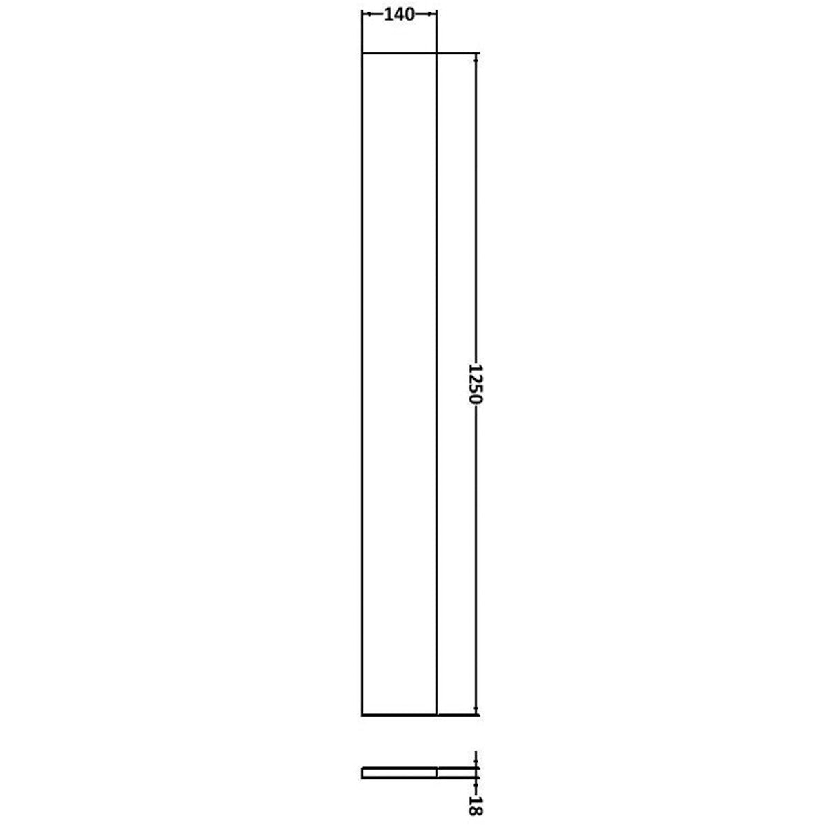 Fairford Union 1250mm White Plinth