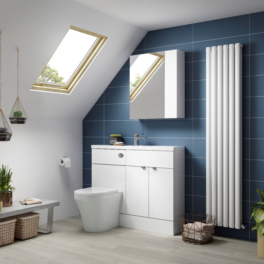 Fairford Union 800mm Full Depth White Vanity Unit