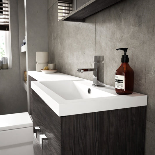 Fairford Union 800mm Full Depth Black Vanity Unit