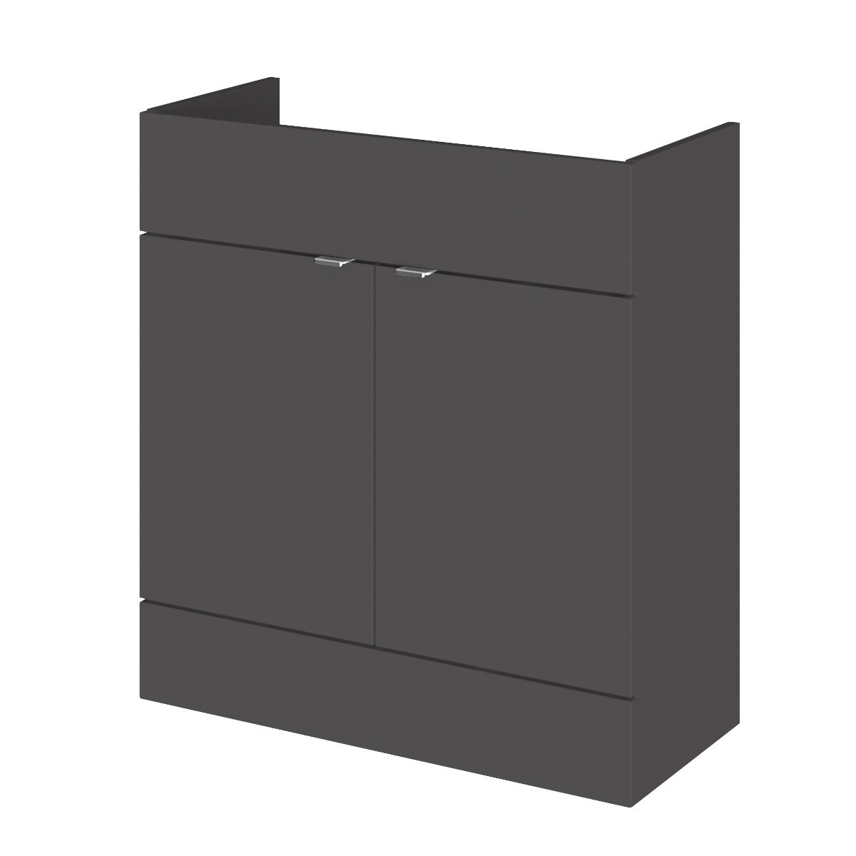 Fairford Union 800mm Full Depth Grey Gloss Vanity Unit