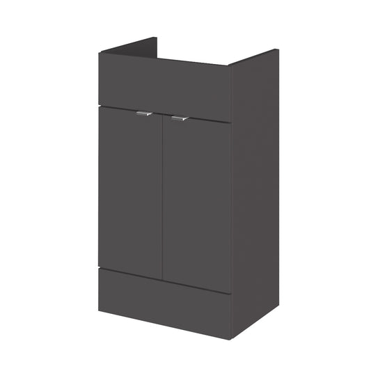 Fairford Union 500mm Full Depth Grey Gloss Vanity Unit