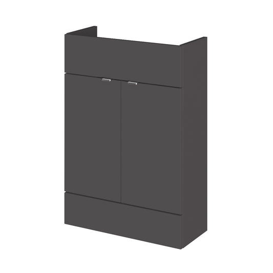 Fairford Union 600mm Slimline Grey Gloss Vanity Unit