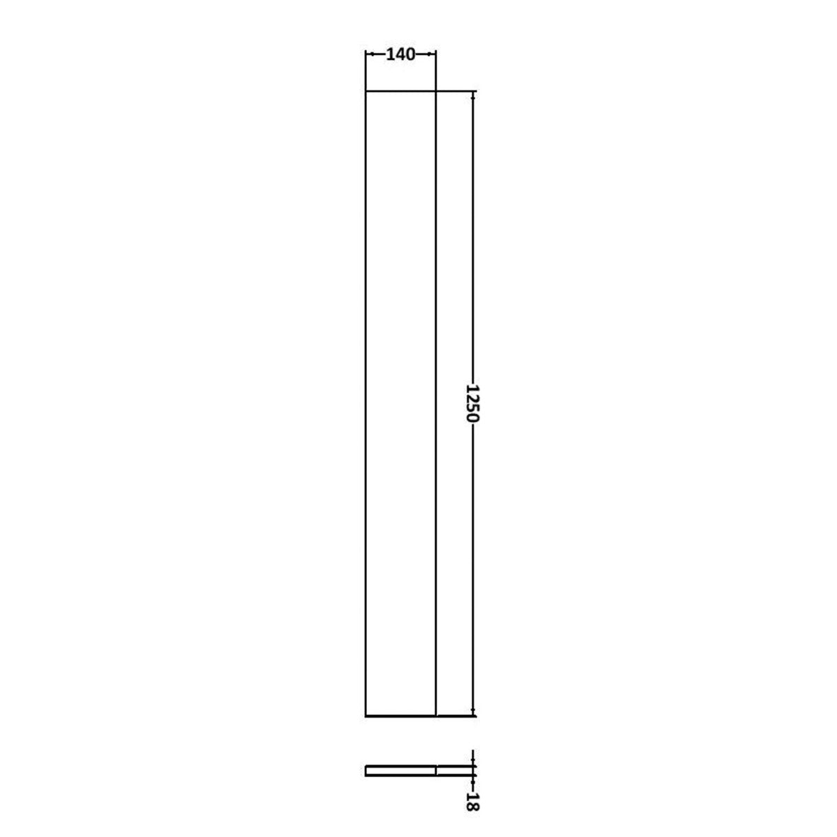 Fairford Union 1250mm Grey Gloss Plinth