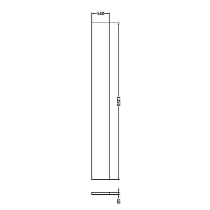 Fairford Union 1250mm Grey Gloss Plinth