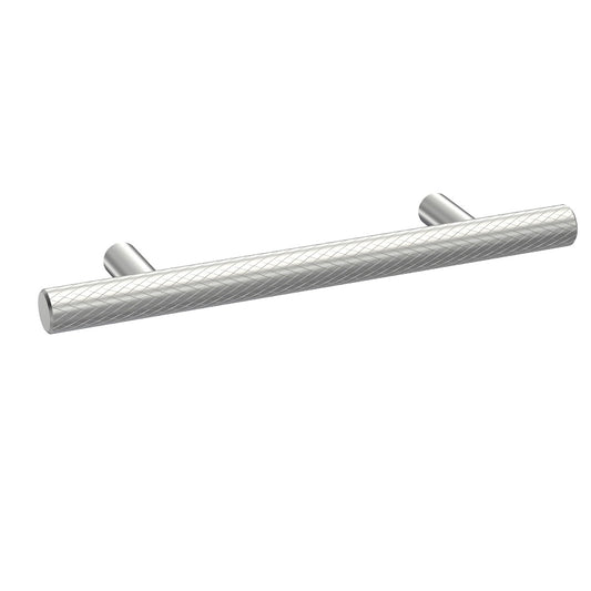 Knurled Bar Handle, Chrome, 96mm Centres