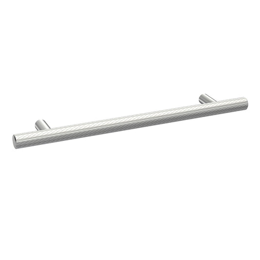 Knurled Bar Handle, Chrome, 160mm Centres