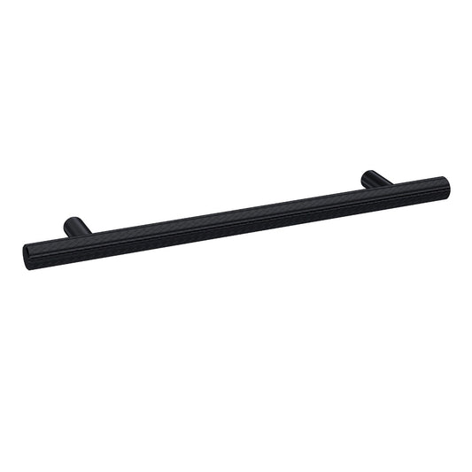 Knurled Bar Handle, Matt Black, 160mm Centres