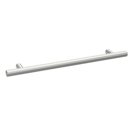 Knurled Bar Handle, Chrome, 192mm Centres