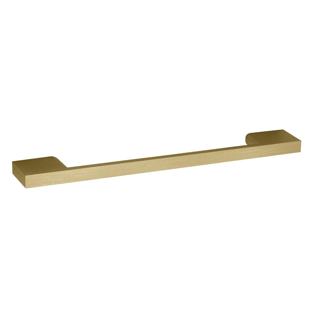 Slimline Square Handle, Brushed Brass, 160mm Centres
