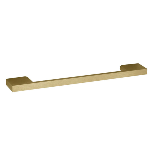 Slimline Square Handle, Brushed Brass, 160mm Centres
