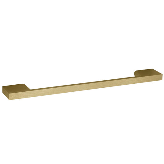 Slimline Square Handle, Brushed Brass, 192mm Centres