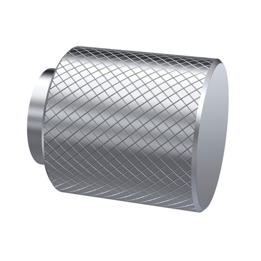 Knurled Knob Handle, Chrome