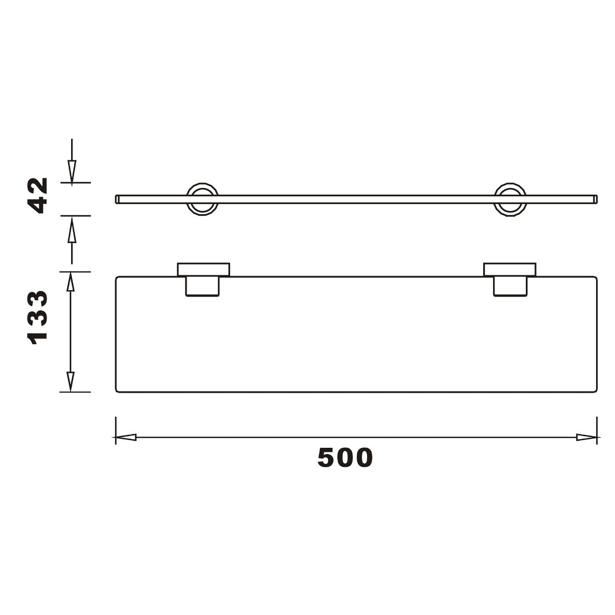 Fairford Riena Glass Shelf