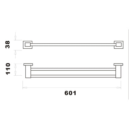Fairford Brent Double Towel Bar