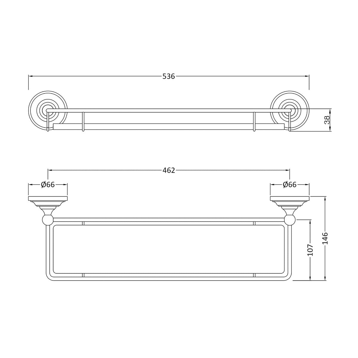 Fairford Wincheter Glass Shelf