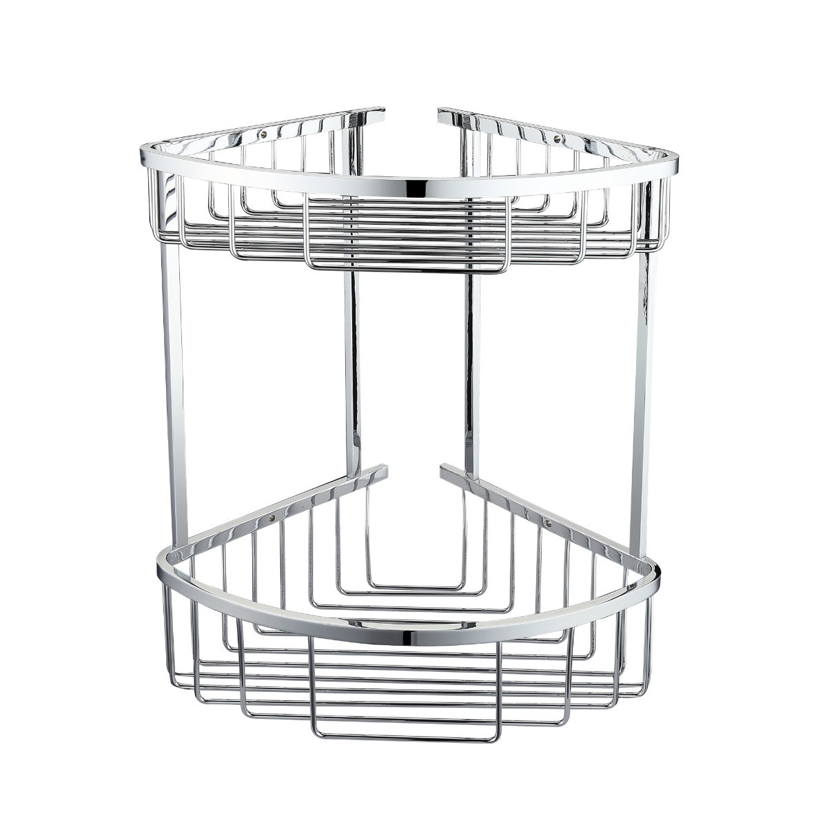 Fairford Chrome Curved Double Corner Basket