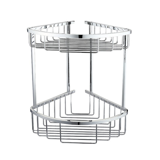 Fairford Chrome Curved Double Corner Basket