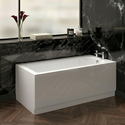 1500 x 700mm Steel Bath Twin Grips, 2TH, Anti Slip