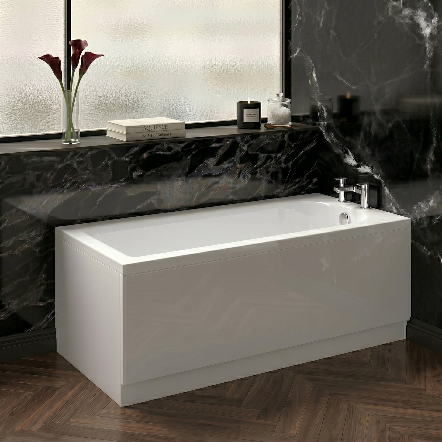 1500 x 700mm Steel Bath, 2TH