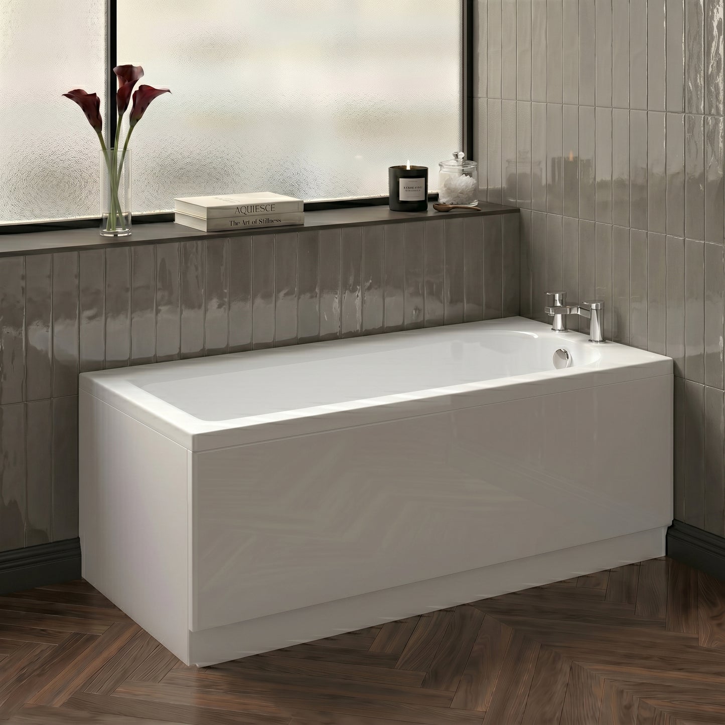 1600 x 700mm Steel Bath, 2TH