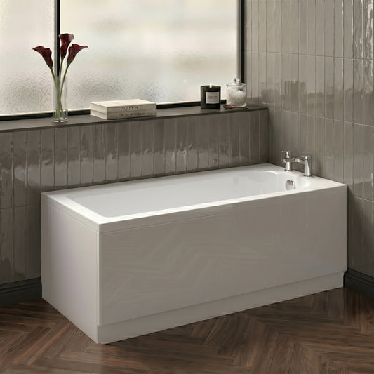 1600 x 700mm Steel Bath, 2TH